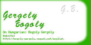 gergely bogoly business card